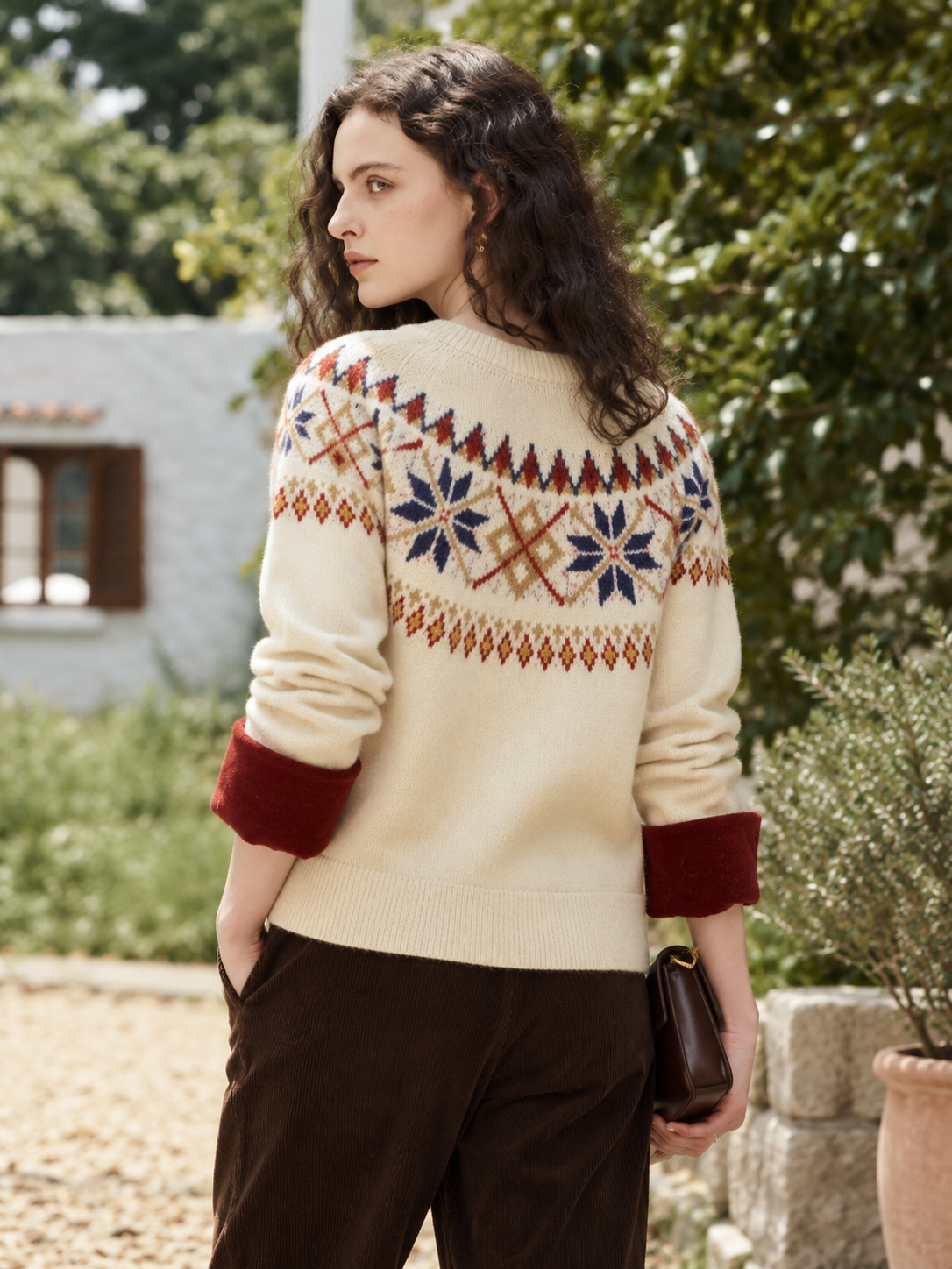 Fair Isle Nordic Knit Sweater
