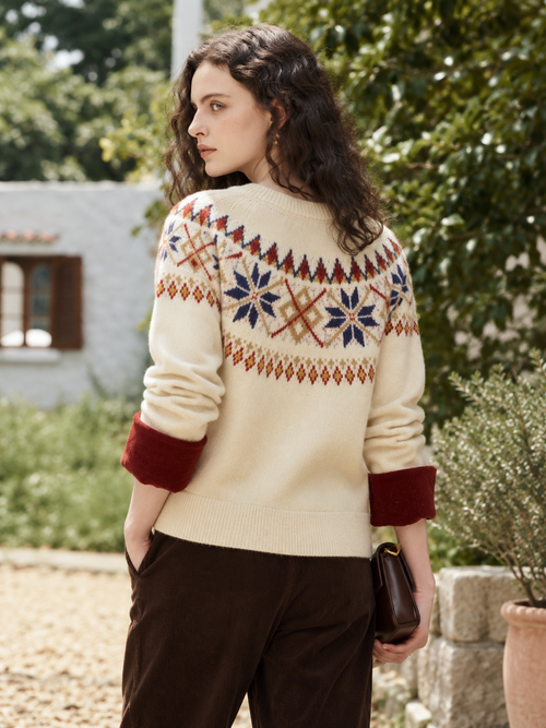 Fair Isle Nordic Knit Sweater