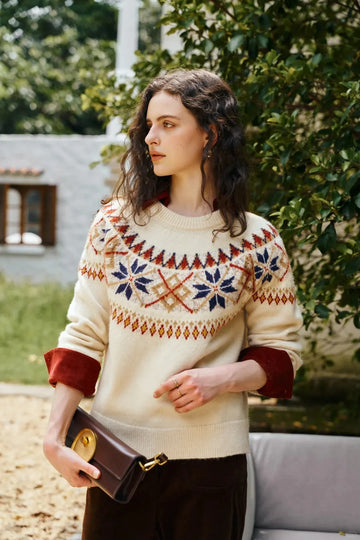 Fair Isle Nordic Knit Sweater