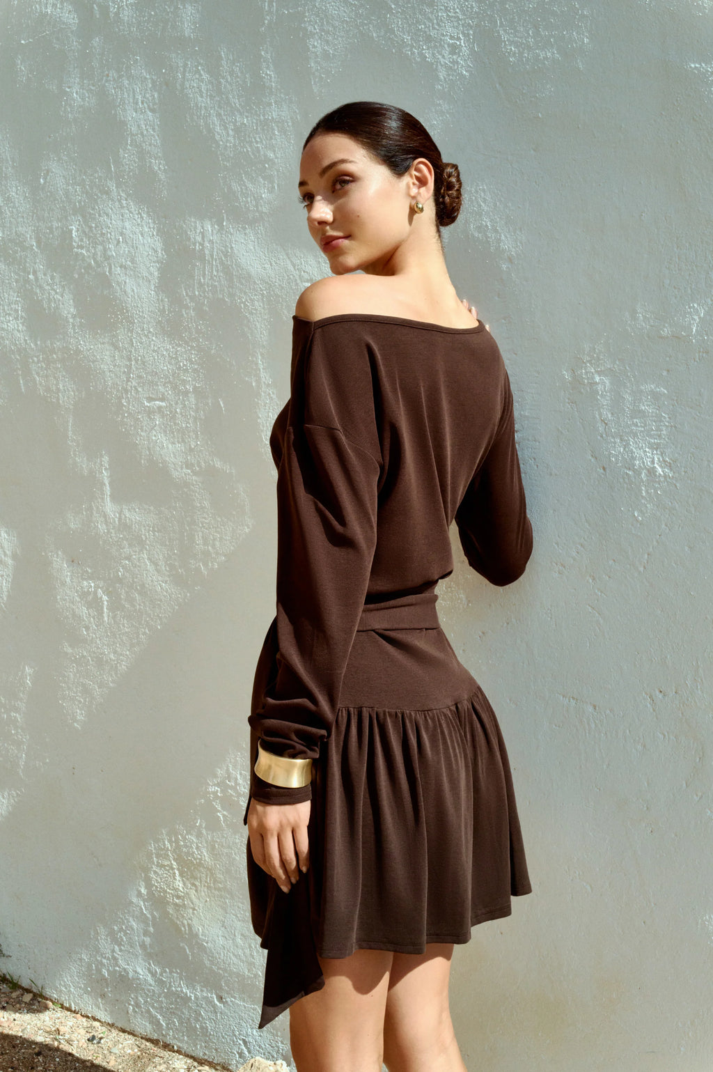 Tie waist mini dress