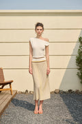 One-shoulder striped dress